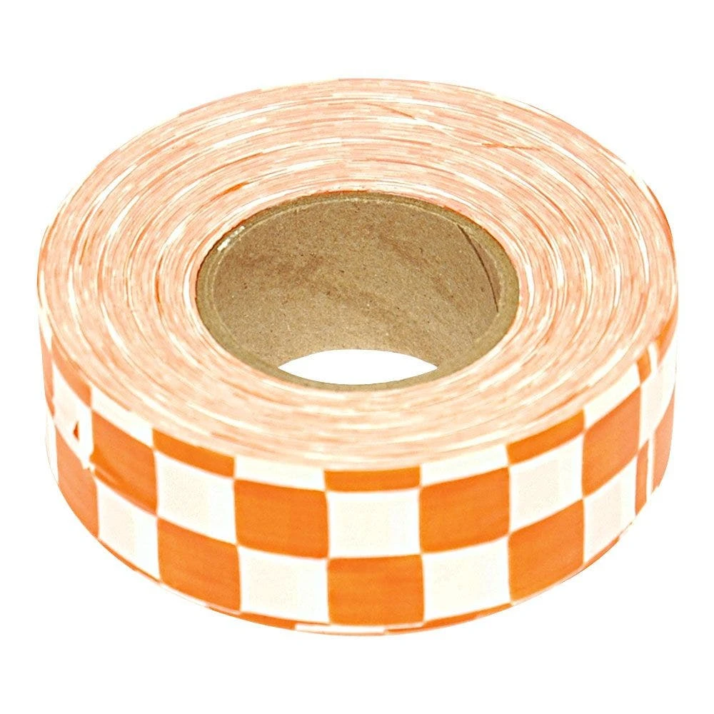 Flagging/Tagging Tape, Orange/White Checkerboard, 1-3/16in X 300ft, Non-Adhesive, Box Of 12 Rolls 4 Flagging/Tagging Tape, Orange/White Checkerboard, 1-3/16in X 300ft, Non-Adhesive, Box Of 12 Rolls - Image 2