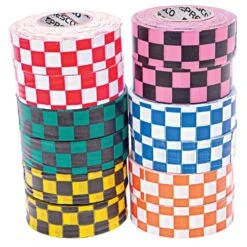 Flagging/Tagging Tape, Mixed Checkerboard Designs/Lengths, 1-3/16in Width, Non-Adhesive, Box Of 12 Rolls 5 Flagging/Tagging Tape, Mixed Checkerboard Designs/Lengths, 1-3/16in Width, Non-Adhesive, Box Of 12 Rolls -Amleos cb mx 1