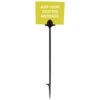 Weather Resistant Custom Application Sign, 5in X 5in, Yellow -Amleos cdm54 yellow message 1