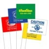 Custom Marking Flags, 4in X 5in Vinyl Flag With 21in Wire Shaft 2 Custom Marking Flags, 4in X 5in Vinyl Flag With 21in Wire Shaft -Amleos cf4521