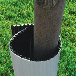 Tree Guards, Corrugated White/Black Plastic, 12in Diameter X 32in Height