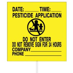 Quick-Fill Pesticide Warning Signs, Case Of 1,000