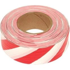 Flagging/Tagging Tape, Red/White Candy Stripe, 1-3/16in X 300ft, Non-Adhesive, Box Of 12 Rolls 5 Flagging/Tagging Tape, Red/White Candy Stripe, 1-3/16in X 300ft, Non-Adhesive, Box Of 12 Rolls -Amleos cs 1rb