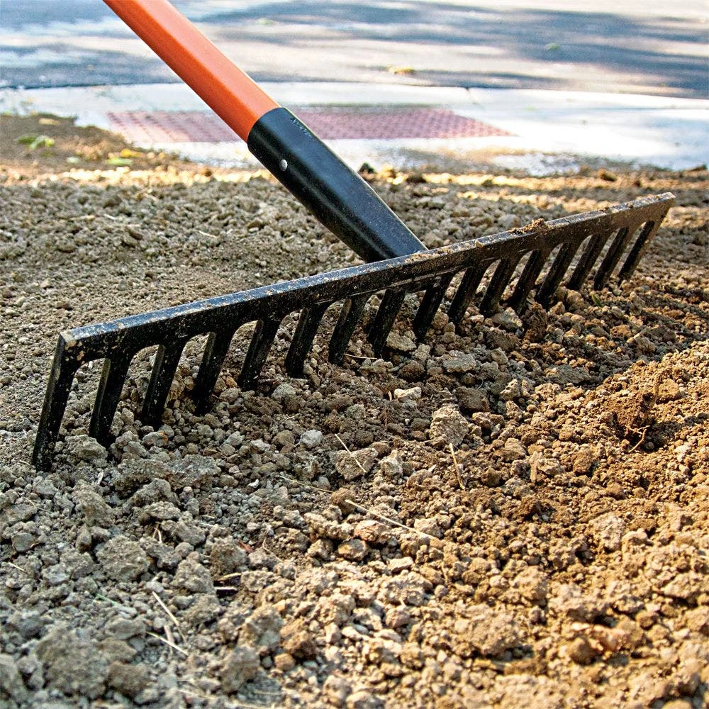 Straight Rake With Forged Steel Head And Composite Handle By A.M. Leonard 6 Straight Rake With Forged Steel Head And Composite Handle By A.M. Leonard - Image 4