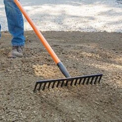 Straight Rake With Forged Steel Head And Composite Handle By A.M. Leonard 12 Straight Rake With Forged Steel Head And Composite Handle By A.M. Leonard -Amleos cs16 3 2