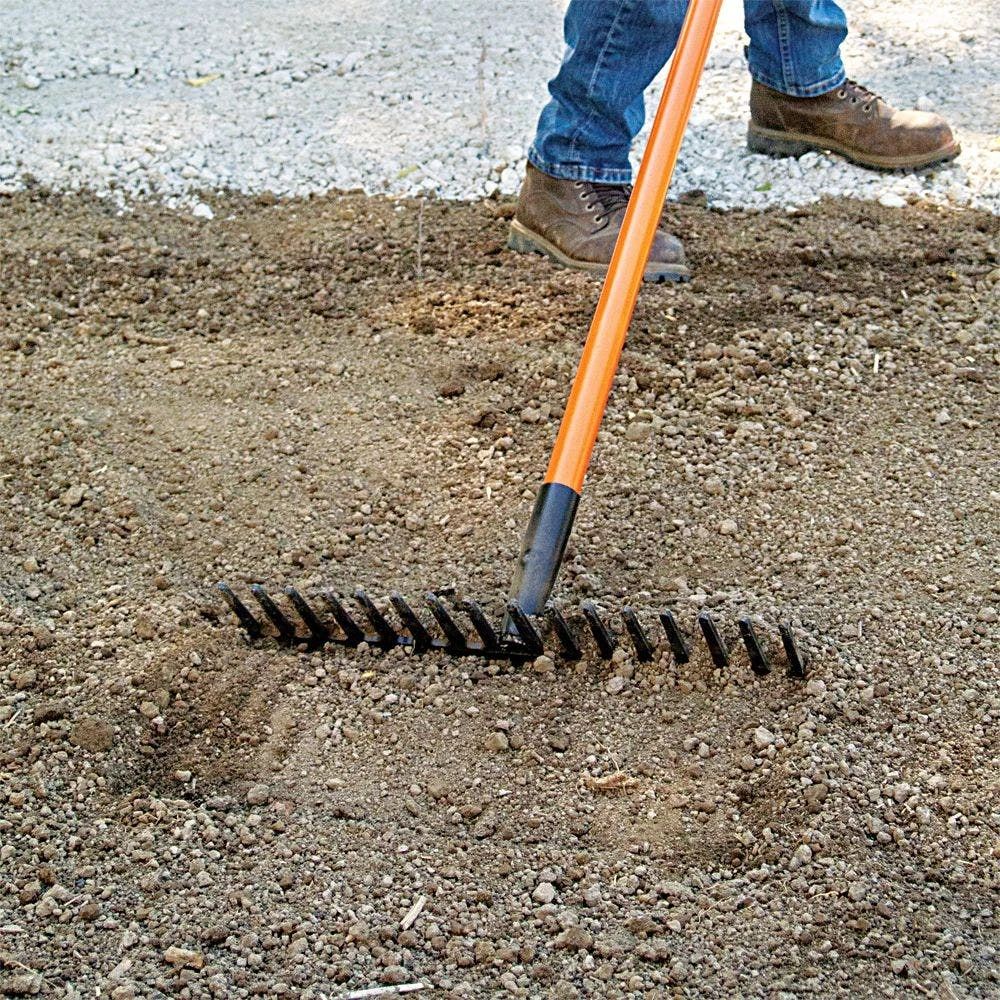 Straight Rake With Forged Steel Head And Composite Handle By A.M. Leonard 8 Straight Rake With Forged Steel Head And Composite Handle By A.M. Leonard - Image 6