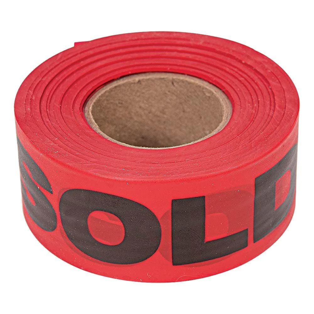 Flagging/Tagging Tape, Red With "SOLD" Print, 1-1/2in Width X 300ft Length 5 Flagging/Tagging Tape, Red With "SOLD" Print, 1-1/2in Width X 300ft Length - Image 3