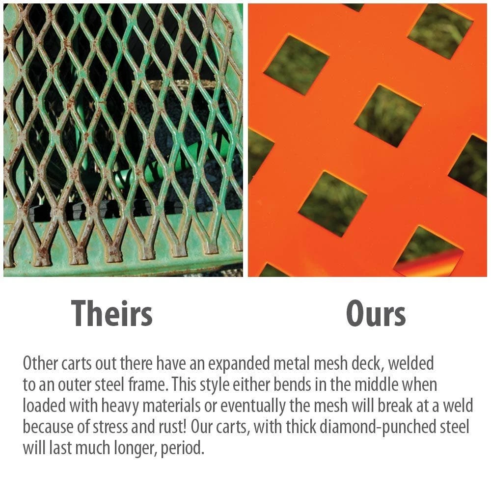 Pull-Style Nursery Cart, 2ft X 4ft Deck With 18in Add-On Shelf And Flat-Free Tires By A.M. Leonard 6 Pull-Style Nursery Cart, 2ft X 4ft Deck With 18in Add-On Shelf And Flat-Free Tires By A.M. Leonard - Image 4