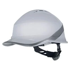 Diamond Vented Safety Helmet, White