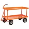 Pull-Style Nursery Cart, 2ft X 4ft Deck With 18in Add-On Shelf And Flat-Free Tires By A.M. Leonard -Amleos f2448hwg