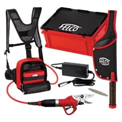 FELCO 802 Electronic Corded Pruning Shear Kit With 3.1Ah Battery 1.2in Cut Capacity -Amleos f802k3