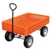 Leonard Orange Utility Wagon, Flat Free Tires, 30in X 46in X 7.5in Tray 2 Leonard Orange Utility Wagon, Flat Free Tires, 30in X 46in X 7.5in Tray -Amleos fgw45