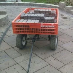 Leonard Orange Utility Wagon, Flat Free Tires, 30in X 46in X 7.5in Tray -Amleos fgw45 6