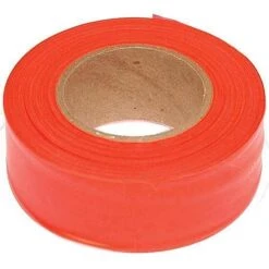 Flagging/Tagging Tape, Fluorescent Glo-Orange, 1-3/16in X 150ft, Non-Adhesive 12/Box -Amleos ft 5ob