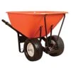 Leonard 10-Cubic-Foot Orange Poly Tray Wheelbarrow With Steel Handles And Flat Free Tires -Amleos fwb10 s