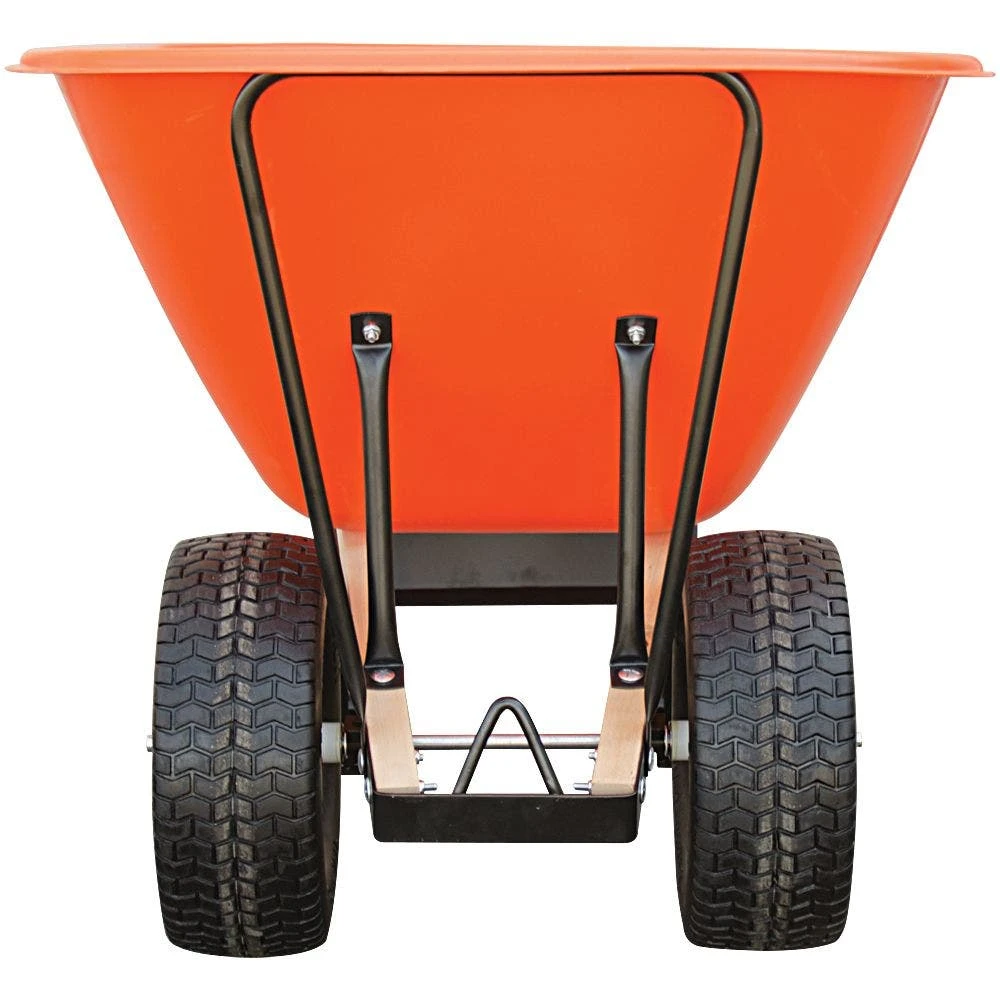 Leonard 2-Wheeled, 10-Cubic-Foot Capacity Poly Tray Wheelbarrow With Flat-Free Tires 5 Leonard 2-Wheeled, 10-Cubic-Foot Capacity Poly Tray Wheelbarrow With Flat-Free Tires - Image 3