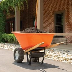 Leonard 2-Wheeled, 10-Cubic-Foot Capacity Poly Tray Wheelbarrow With Flat-Free Tires 15 Leonard 2-Wheeled, 10-Cubic-Foot Capacity Poly Tray Wheelbarrow With Flat-Free Tires -Amleos fwb10 4 1