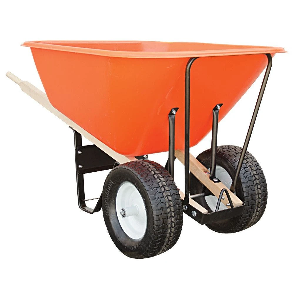 Leonard 2-Wheeled, 10-Cubic-Foot Capacity Poly Tray Wheelbarrow With Flat-Free Tires 3 Leonard 2-Wheeled, 10-Cubic-Foot Capacity Poly Tray Wheelbarrow With Flat-Free Tires