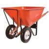 Leonard 2-Wheeled, 10-Cubic-Foot Capacity Poly Tray Wheelbarrows With Narrow, Diamond Tread Tires -Amleos fwb10k