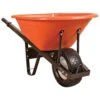 Poly Tray Wheelbarrow, Orange 6 Cu Ft Tray With Steel Handles And Flat-Free Tires By A.M. Leonard 2 Poly Tray Wheelbarrow, Orange 6 Cu Ft Tray With Steel Handles And Flat-Free Tires By A.M. Leonard -Amleos fwb6 s
