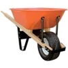Steel Tray Wheelbarrow, Orange, 6 Cu Ft Capacity With Flat-Free Tire By A.M. Leonard 2 Steel Tray Wheelbarrow, Orange, 6 Cu Ft Capacity With Flat-Free Tire By A.M. Leonard -Amleos fwbst6 7