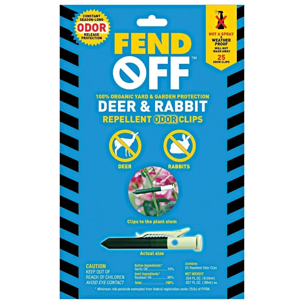 Fend Off Organic Deer & Rabbit Repellent Garlic Odor Clips, Bag Of 50 Clips 7 Fend Off Organic Deer & Rabbit Repellent Garlic Odor Clips, Bag Of 50 Clips - Image 5