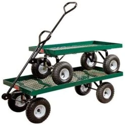 Deck Wagon, 24in X 48in Metal Tray With Pneumatic Tires -Amleos gc2448 3