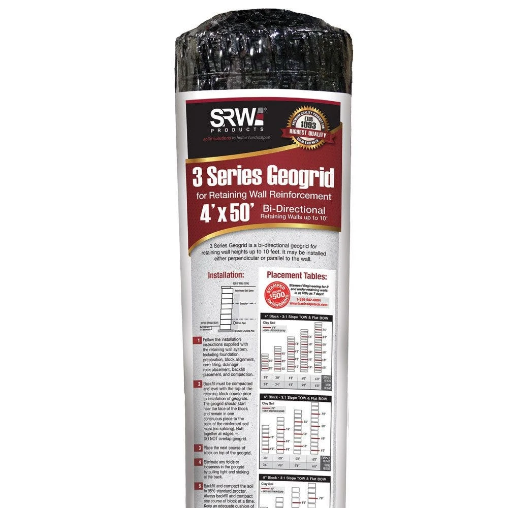 Geogrid 3-Series, 4ft X 50ft By SRW Products 3 Geogrid 3-Series, 4ft X 50ft By SRW Products