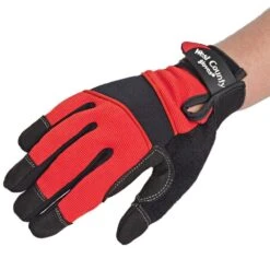 Women's Heavy-Duty Gardening Gloves, Brick Red, Size Large By West County