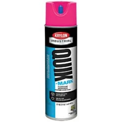 Quik Mark Spray Paint, Fluorescent Pink , 17oz Can, Case Of 12 Cans By Krylon