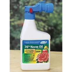Neem Oil Insecticide, Miticide, And Fungicide, 70% Concentrate, 16-Ounce Hose-End Sprayer Bottle By Monterey