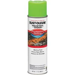 Industrial Choice Construction Marking Paint, Green, 17oz Can, Case Of 12 Cans By Rust-Oleum