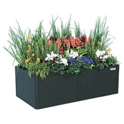 17" Tall Modern 27" X 53" Metal Raised Garden Bed - Midnight Blue