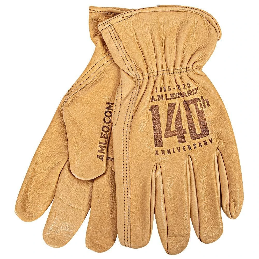 A.M. Leonard 140th Anniversary Full-Grain Cowhide Driver Gloves, Size Medium 3 A.M. Leonard 140th Anniversary Full-Grain Cowhide Driver Gloves, Size Medium