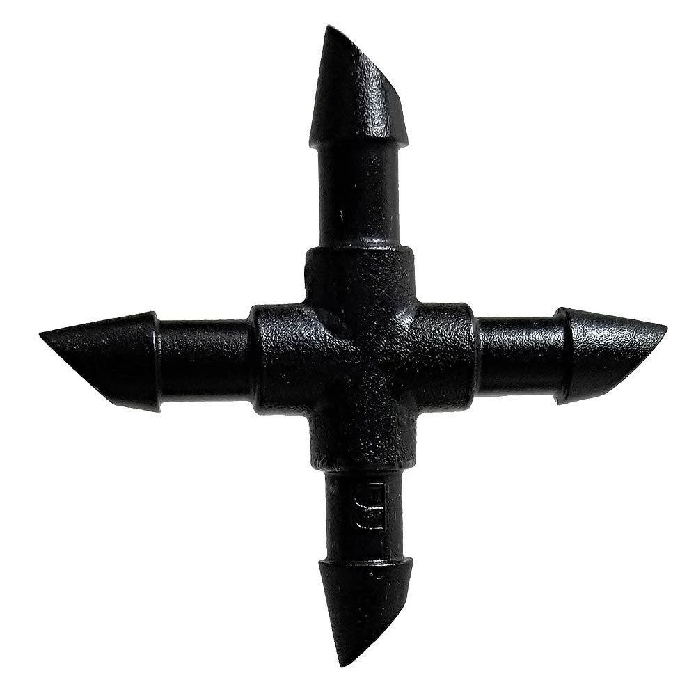 Maxijet 4-Way Barbed Fitting, Bag Of 25 3 Maxijet 4-Way Barbed Fitting, Bag Of 25