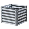 EarthMark Galvanized Metal Raised Garden Bed 17" High Square 22x22