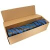 Flagging/Tagging Tape, Blue/Black Candy Stripe, 1-3/16in X 300ft, Non-Adhesive, Box Of 12 Rolls