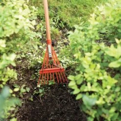 Narrow Shrub Rake With 8in Head And 54in Hardwood Handle By A.M. Leonard -Amleos msr 208 3