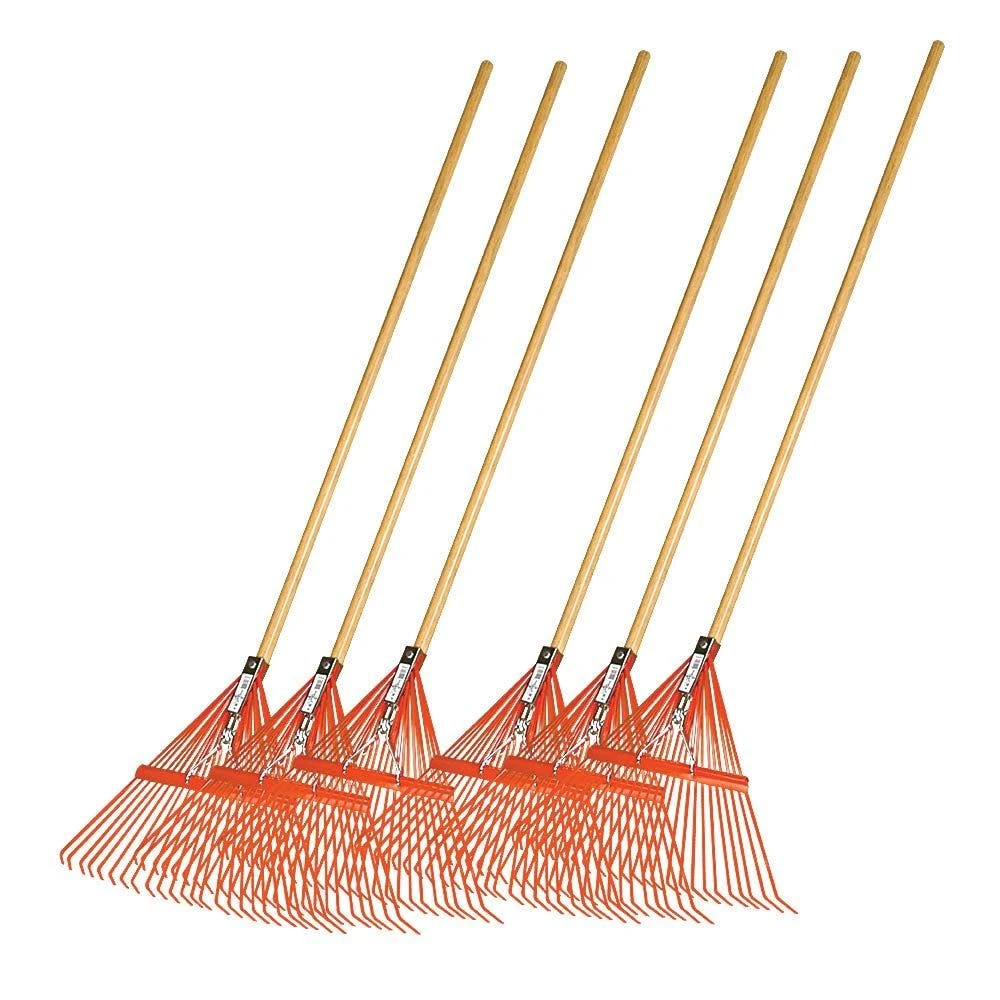 Bulk Pack Of 6Rakes - Spring Rakes With 24-Tine Steel Head And American Ash Handle By A.M. Leonard 3 Bulk Pack Of 6Rakes - Spring Rakes With 24-Tine Steel Head And American Ash Handle By A.M. Leonard