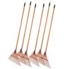 Bulk Pack Of 6Rakes - Spring Rakes With 24-Tine Steel Head And Tuff-Strong™ Fiberglass Handle By A.M. Leonard -Amleos msrf 224 6