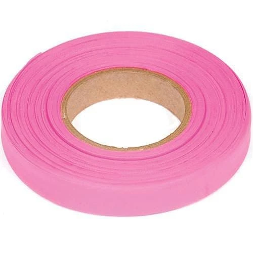 Flagging/Tagging Tape, Fluorescent Glo-Pink, 1/2in X 300ft, Non-Adhesive, Box Of 20 Rolls 3 Flagging/Tagging Tape, Fluorescent Glo-Pink, 1/2in X 300ft, Non-Adhesive, Box Of 20 Rolls