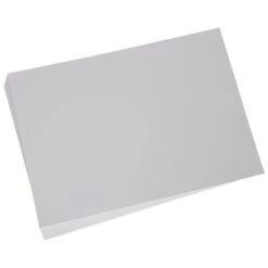 Vinyl Cards For Steel Sign Holders, Blank White, 7in X 5in, Pack Of 25 Cards