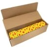 Flagging/Tagging Tape, Yellow With Red Polka Dots, 1-3/16in X 300ft, Non-Adhesive, Box Of 12 Rolls -Amleos pd y 1rb box