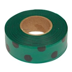 Flagging/Tagging Tape, Green With Black Polka Dots, 1-3/16in X 300ft, Non-Adhesive, Box Of 12 Rolls 5 Flagging/Tagging Tape, Green With Black Polka Dots, 1-3/16in X 300ft, Non-Adhesive, Box Of 12 Rolls -Amleos pdm 7gb