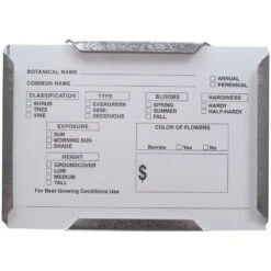 Pre-Printed Vinyl Sign Cards, 7-inch X 5-inch, With Plant Information, Pack Of 25 -Amleos pl75 1 1