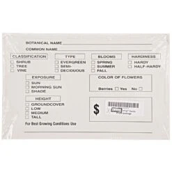 Vinyl Plant Info Card 11in X 7in