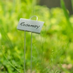 Plant Display Marker, 1-1/4in X 3-1/2in Zinc Name Plate With 21in Stake, Pack Of 25 Markers 8 Plant Display Marker, 1-1/4in X 3-1/2in Zinc Name Plate With 21in Stake, Pack Of 25 Markers -Amleos pmd 10 2 2