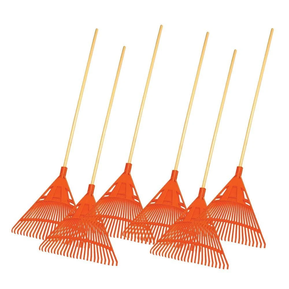 Bulk Pack Of 6Rakes - 24-Inch Wide Poly Lawn Rakes With American Ash Handle By A.M. Leonard 3 Bulk Pack Of 6Rakes - 24-Inch Wide Poly Lawn Rakes With American Ash Handle By A.M. Leonard