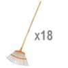 Bulk Pack Of 18Rakes - Steel & Poly Lawn Rakes, 22 Tine By A.M. Leonard -Amleos psr24 18