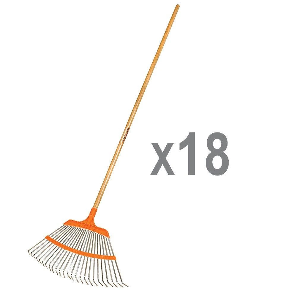 Bulk Pack Of 18Rakes - Steel & Poly Lawn Rakes, 22 Tine By A.M. Leonard 3 Bulk Pack Of 18Rakes - Steel & Poly Lawn Rakes, 22 Tine By A.M. Leonard